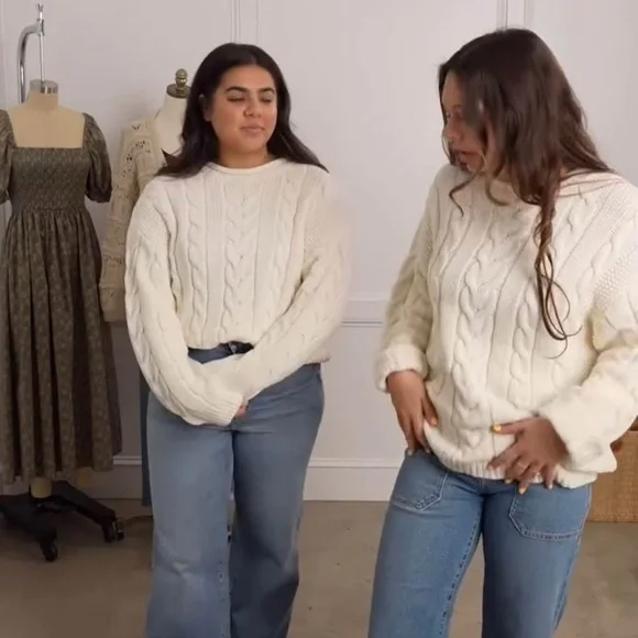 Neuflora Cream Knit Sweater - Picture 3 of 3